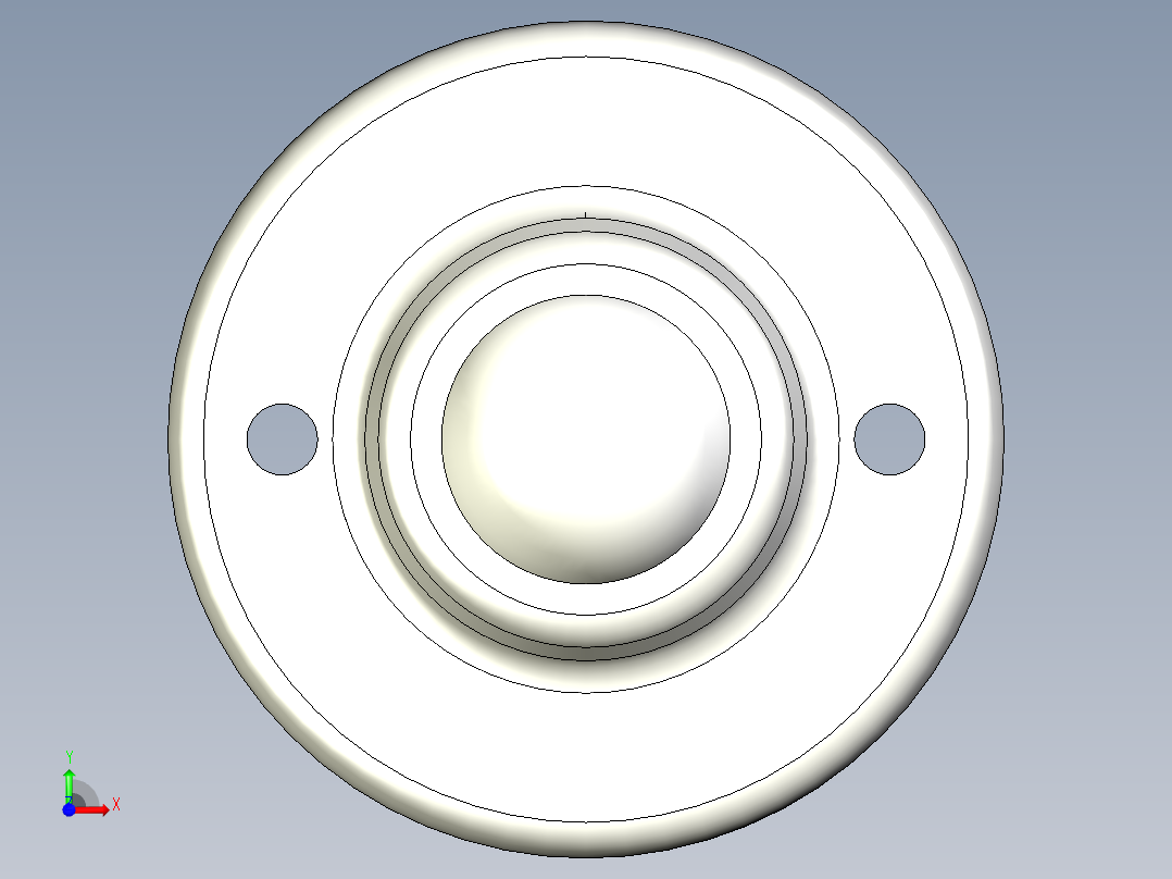 萬向滾珠04-3D多系列多零件图纸模型前视图
