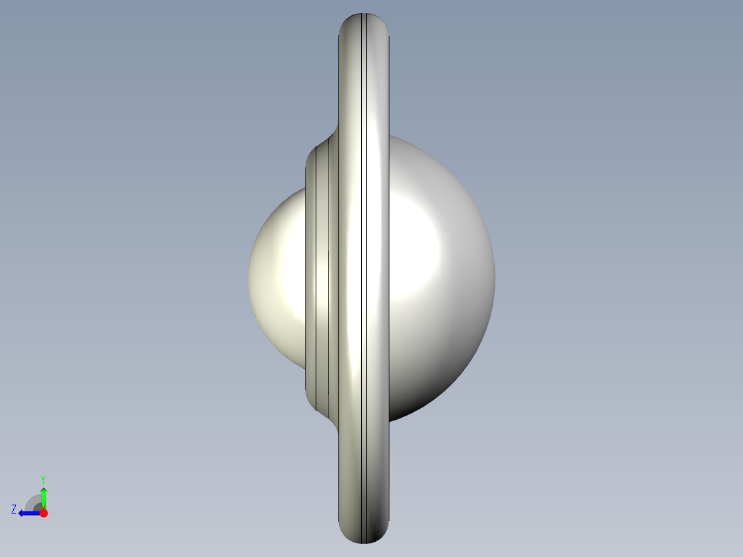 萬向滾珠04-3D多系列多零件图纸模型右视图