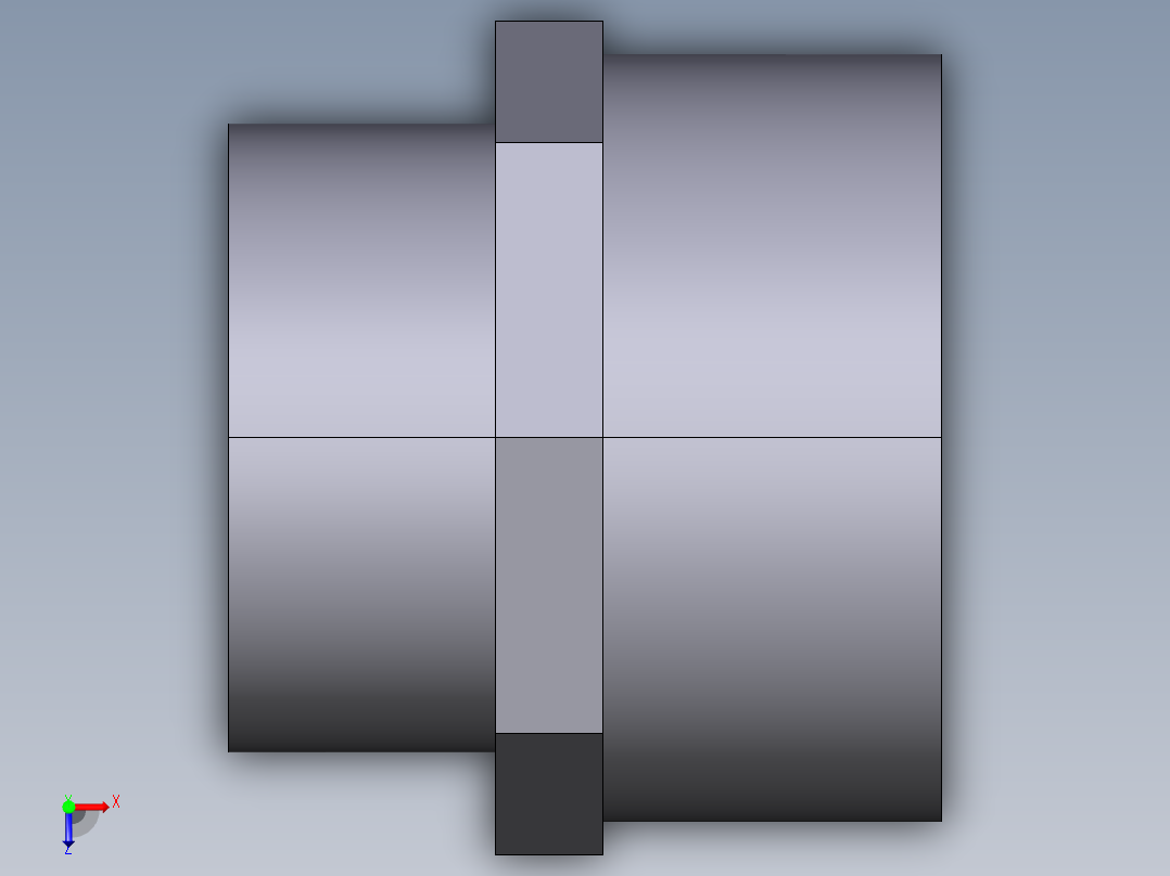 23MRIV (B) 减压：溶剂焊双插座俯视图