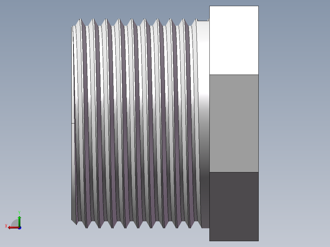 转接头-内外丝异径 DN20-DN15后视图