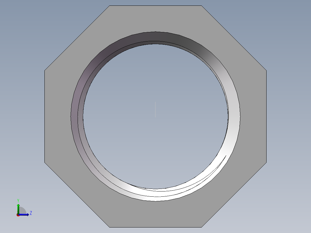 转接头-内外丝异径 DN20-DN15左视图