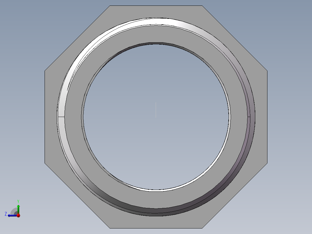转接头-内外丝异径 DN20-DN15右视图