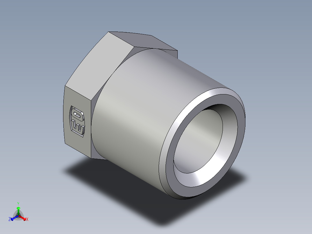 卡套式工业通用硬管接头EO_Sleeve_screw_S08LCFX主视图