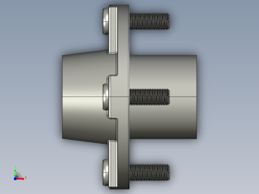 拖车空转轮轴总成,用于22磅轴13至15轮子-54-12前视缩略图