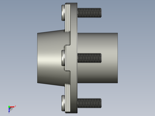 拖车空转轮轴总成,用于22磅轴13至15轮子-54-12俯视缩略图