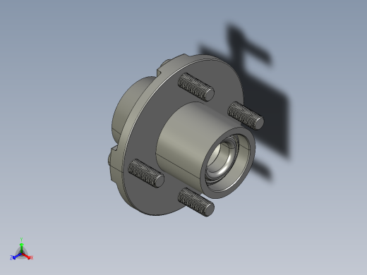 拖车空转轮轴总成,用于22磅轴13至15轮子-54-12正等轴测缩略图