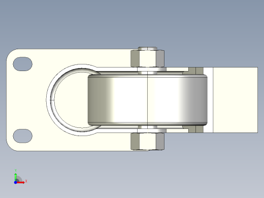 3寸地脚刹车万向轮前视缩略图