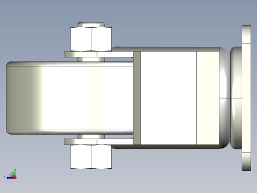 3寸地脚刹车万向轮右视缩略图
