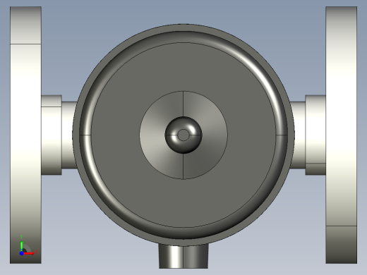 14DKOCCP NO 气动隔膜阀常开，固定法兰钻孔PN10 16。面对面根据EN 558-1 PVC-C前视缩略图