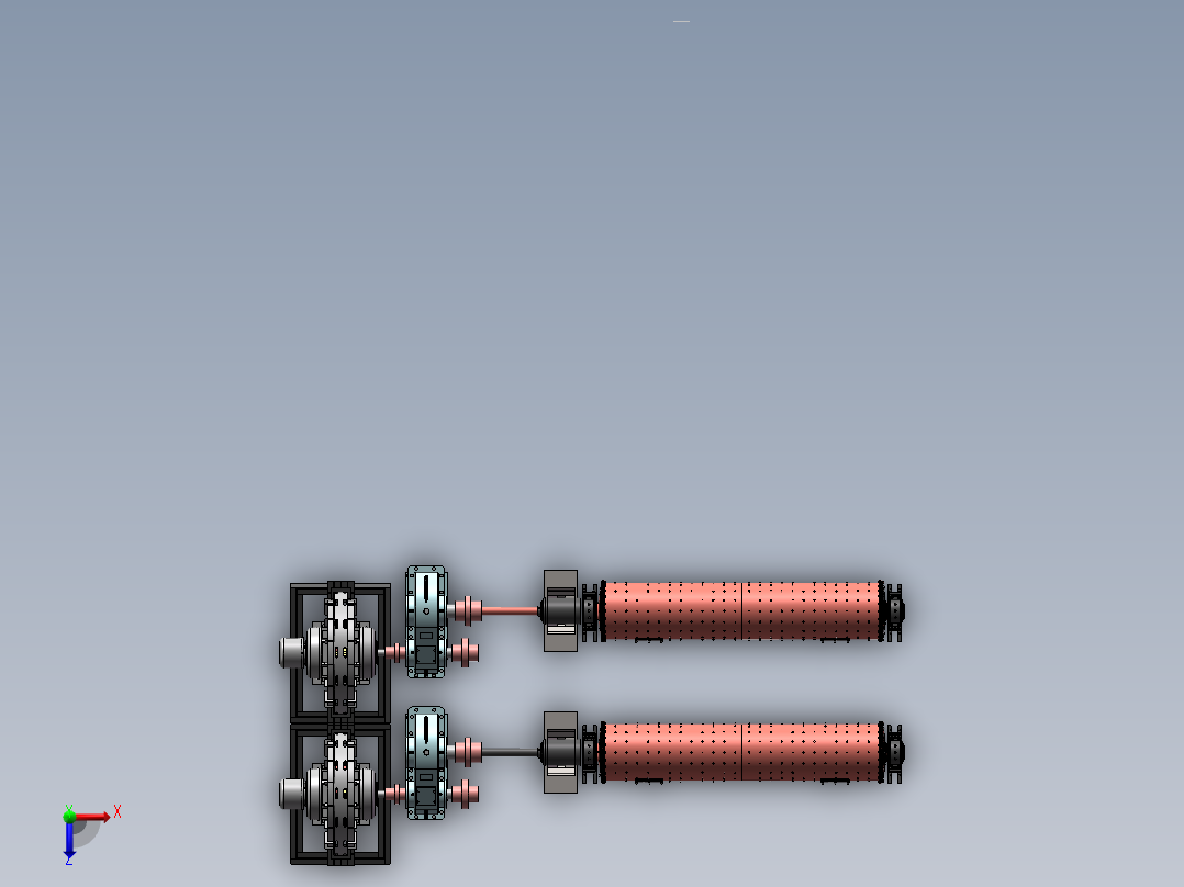 水泥磨改造总装配体1俯视图