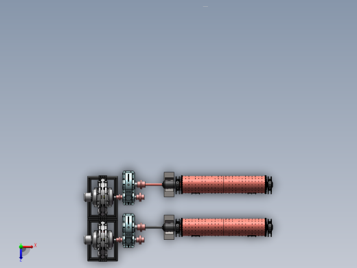 水泥磨改造总装配体1俯视缩略图
