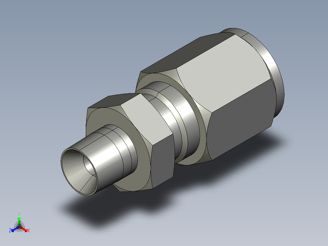 卡套式工业通用硬管接头6-2_fbu-s主视图