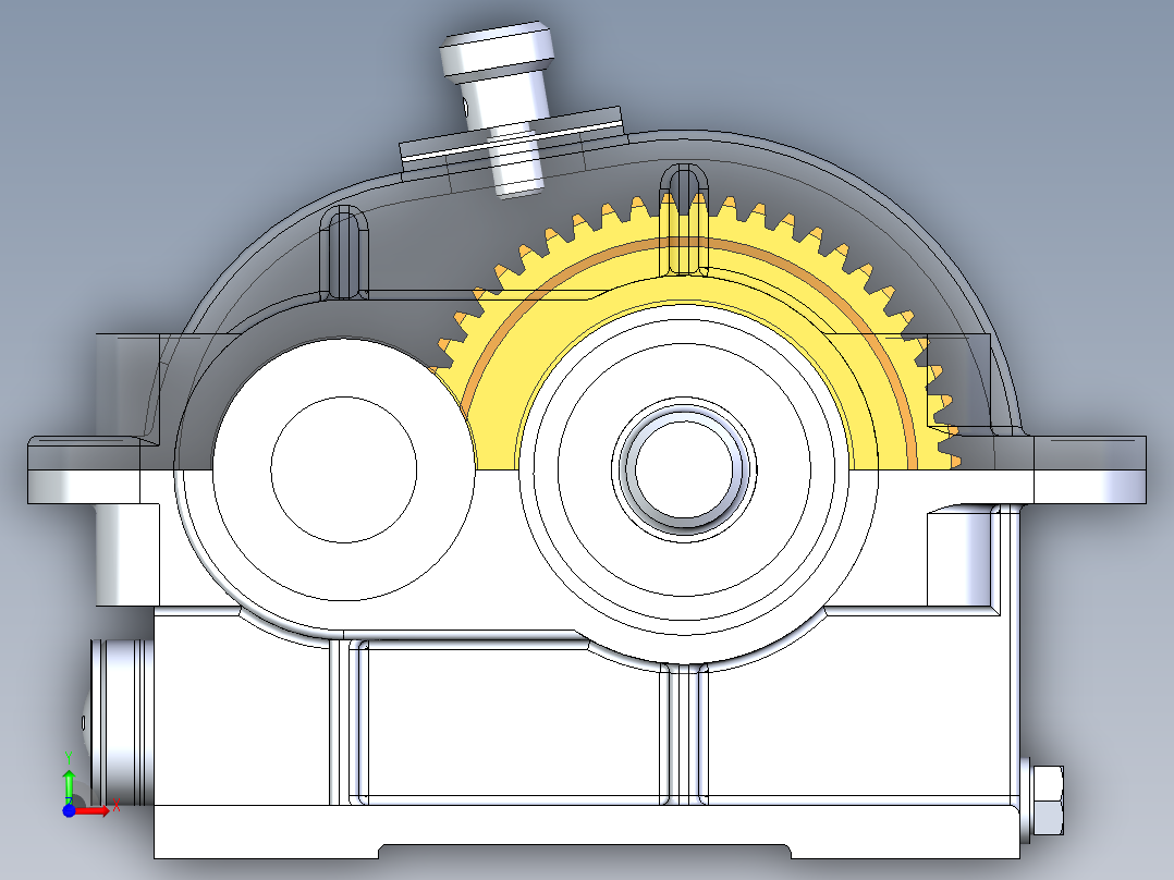 3D减速机-STP前视图