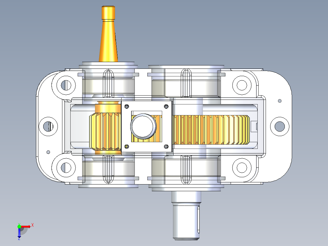 3D减速机-STP俯视图