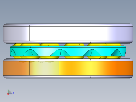 平面推力球轴承51200左视缩略图