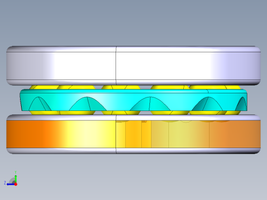 平面推力球轴承51200右视缩略图