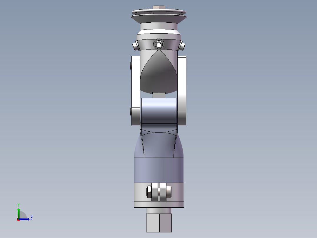 四连杆膝关节机构左视图