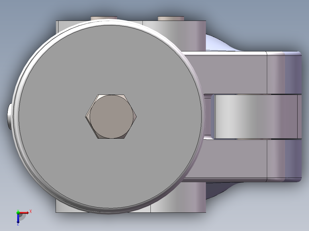 四连杆膝关节机构俯视图