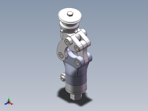 四连杆膝关节机构正等轴测缩略图