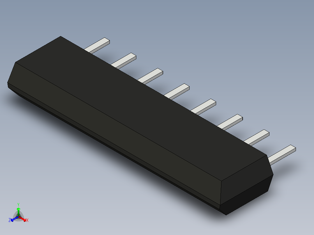 集成电路封装-NEC-SlimSIP-8正等轴测图