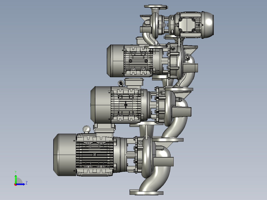 4款Bomba离心机模型左视图