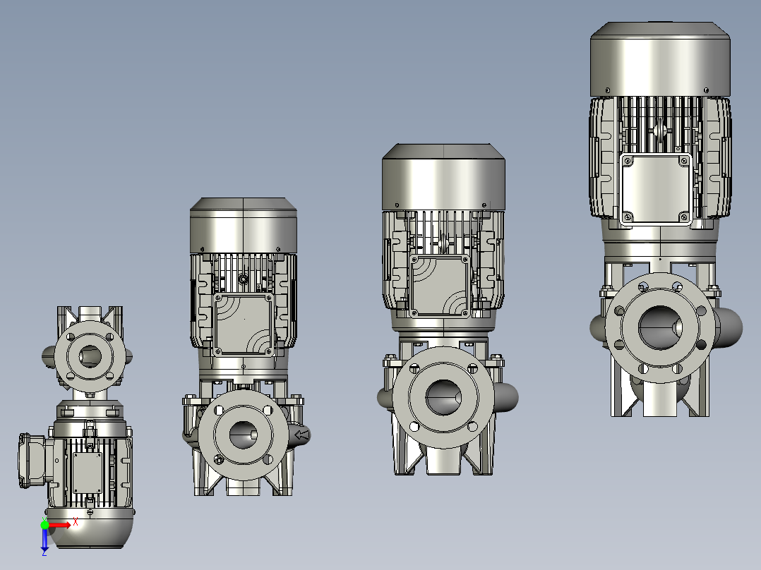 4款Bomba离心机模型俯视图