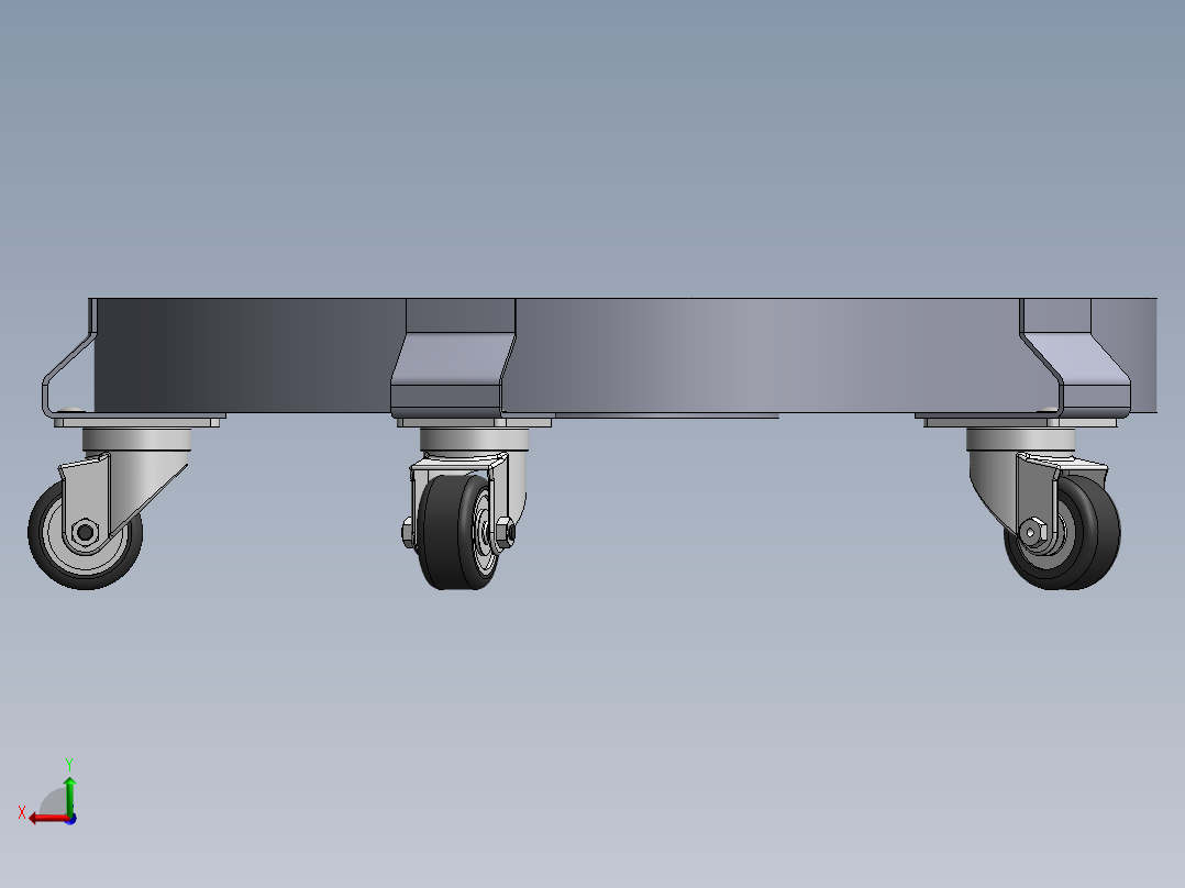 垃圾桶推车后视图