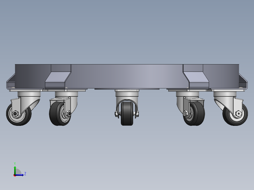 垃圾桶推车左视图