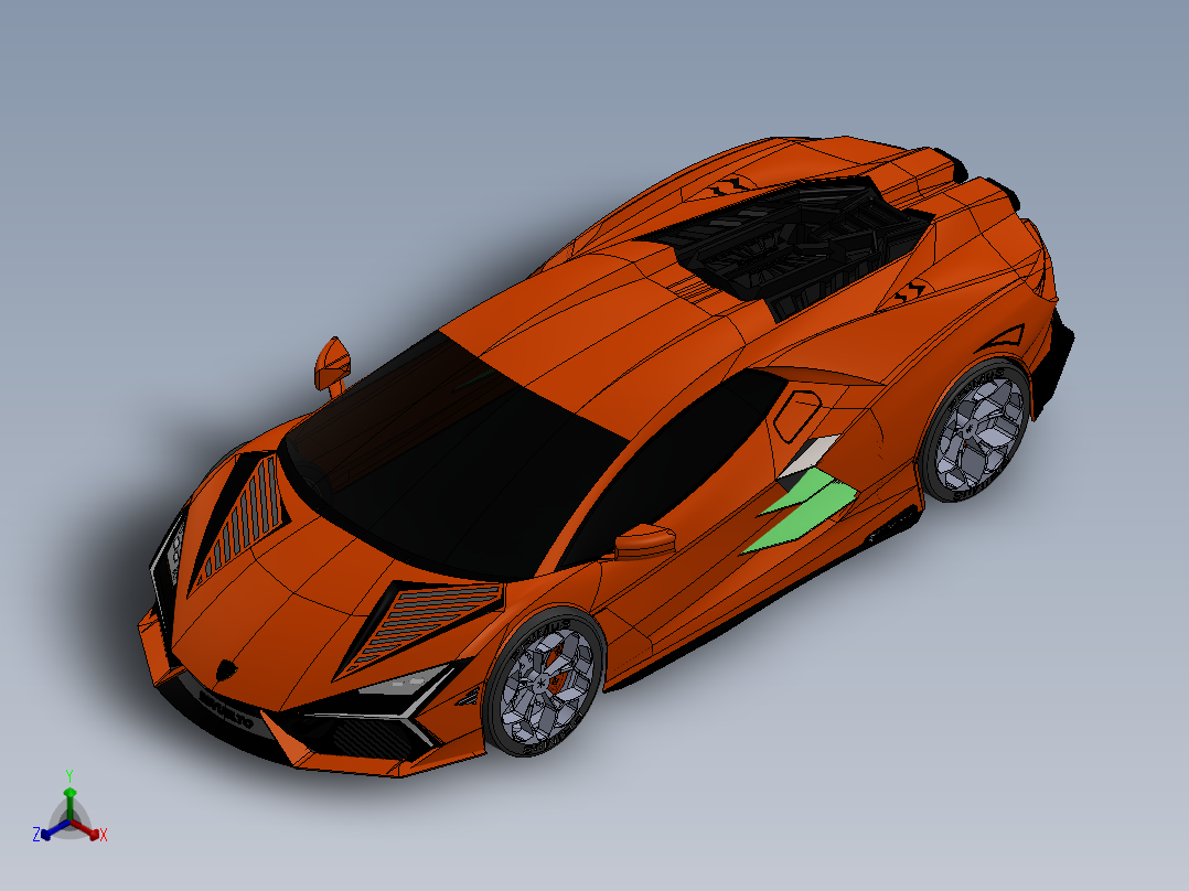 兰博基尼 lamborghini revuelto SW主视图