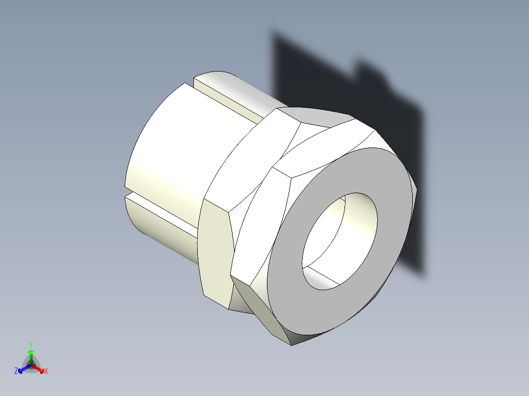 免鍵軸襯2505(A)-3D多系列多零件图纸模型主视图
