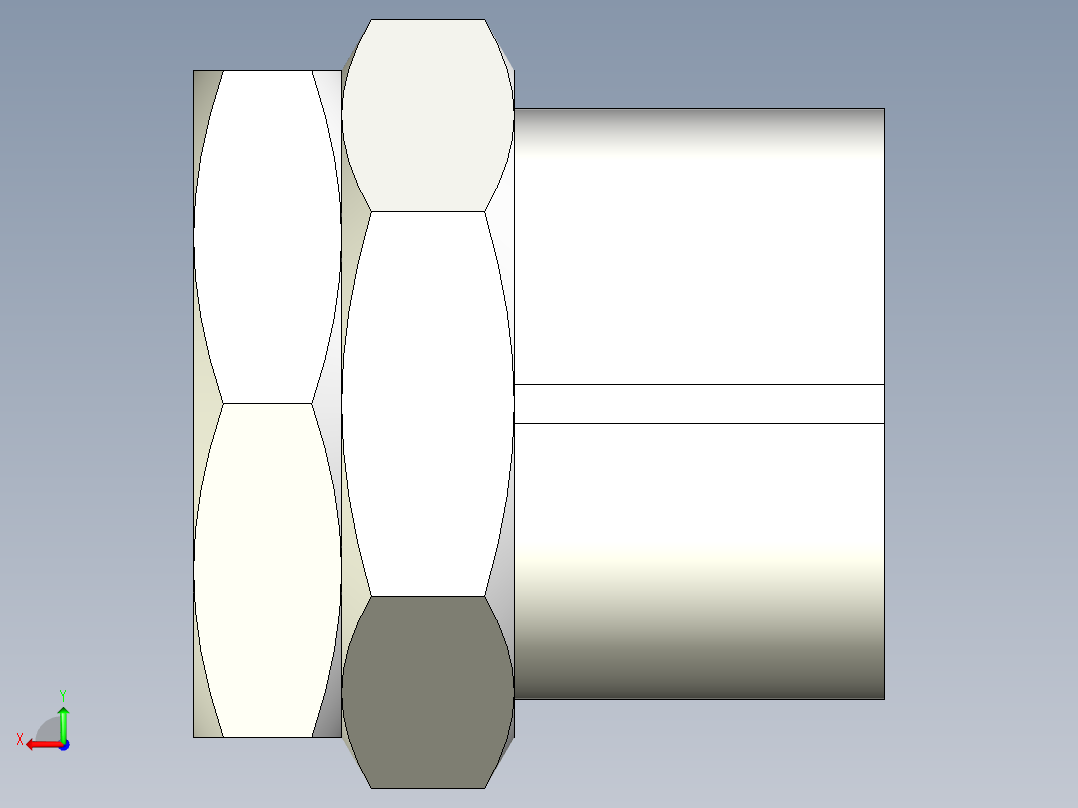 免鍵軸襯2505(A)-3D多系列多零件图纸模型后视图