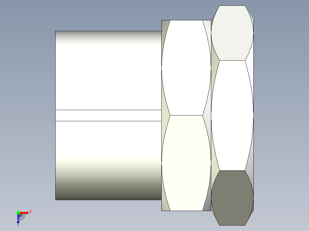 免鍵軸襯2505(A)-3D多系列多零件图纸模型俯视图