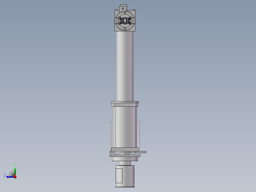 D0713-100吨冲床自动上下料机械手+CAD+说明书右视图