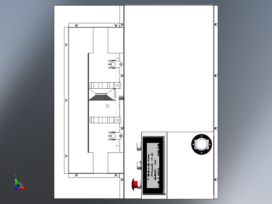 智能烤热缩管机前视图