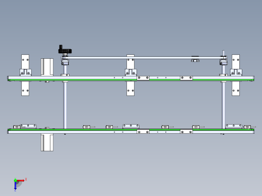 1.2米双皮带宽度可调输送机构