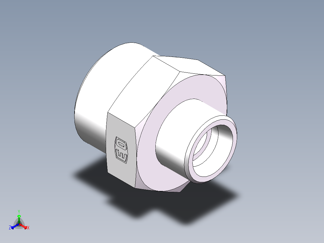 直通变径-GR、1D-24-36正等轴测图