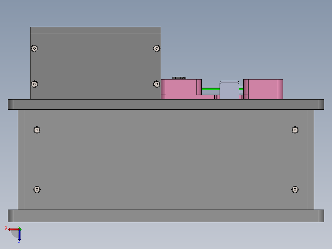 PCB 夹具 - 连接端口左视图