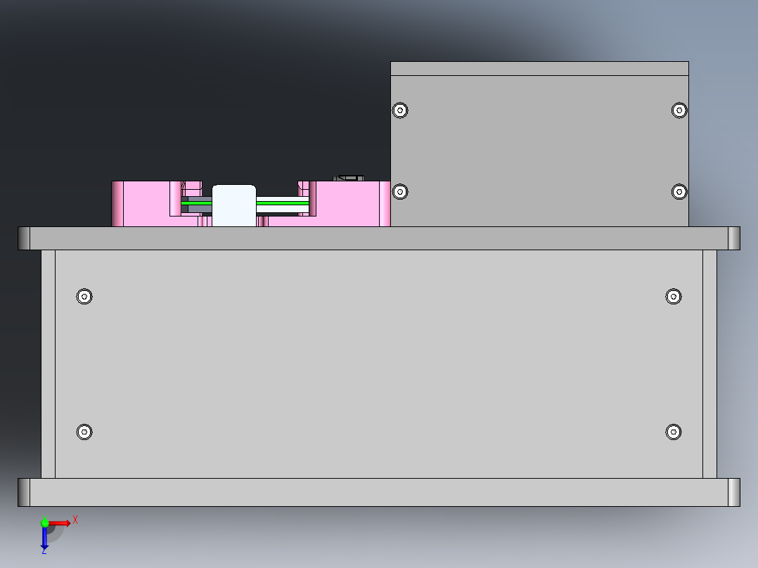 PCB 夹具 - 连接端口右视图