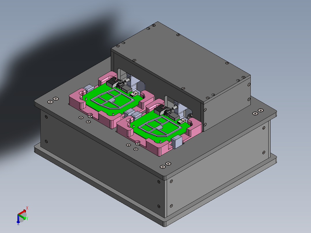 PCB 夹具 - 连接端口正等轴测图