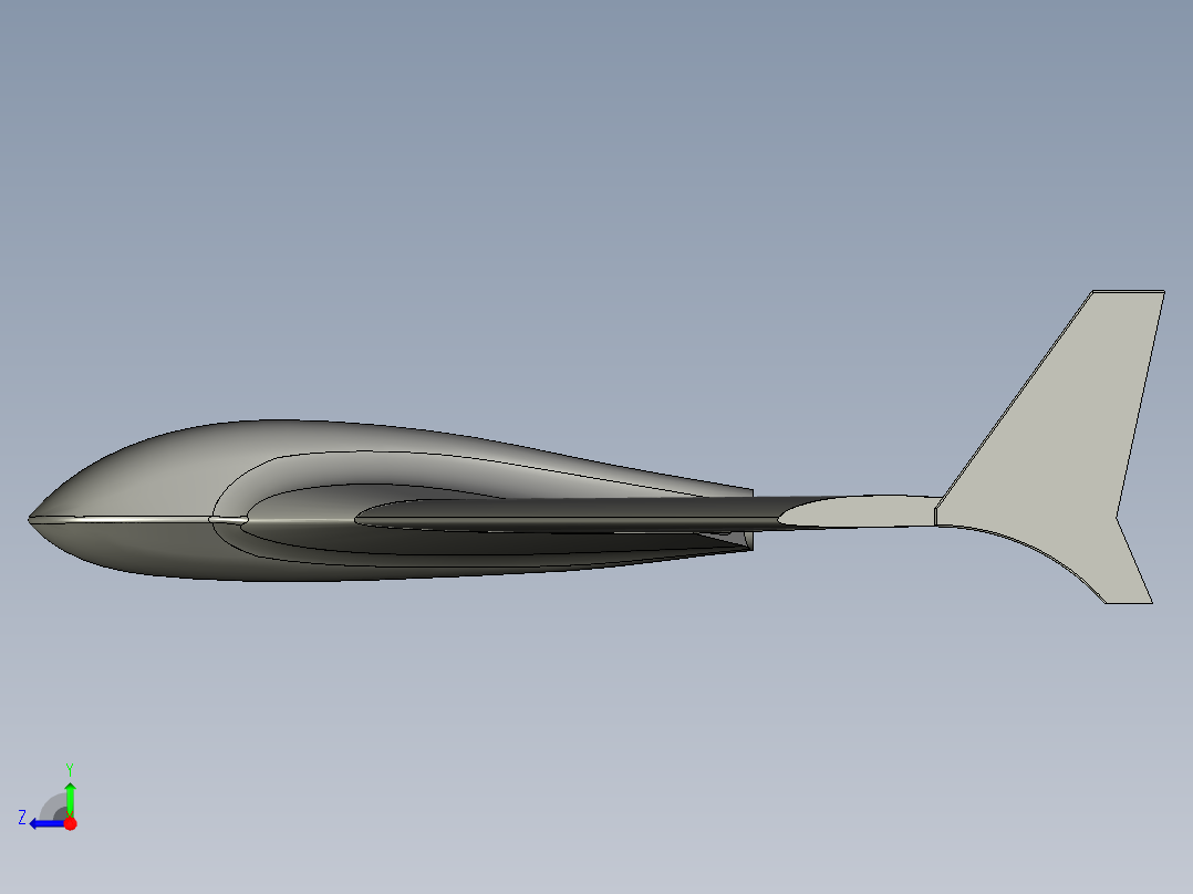 B2004157-FPV飞行翼概念右视图