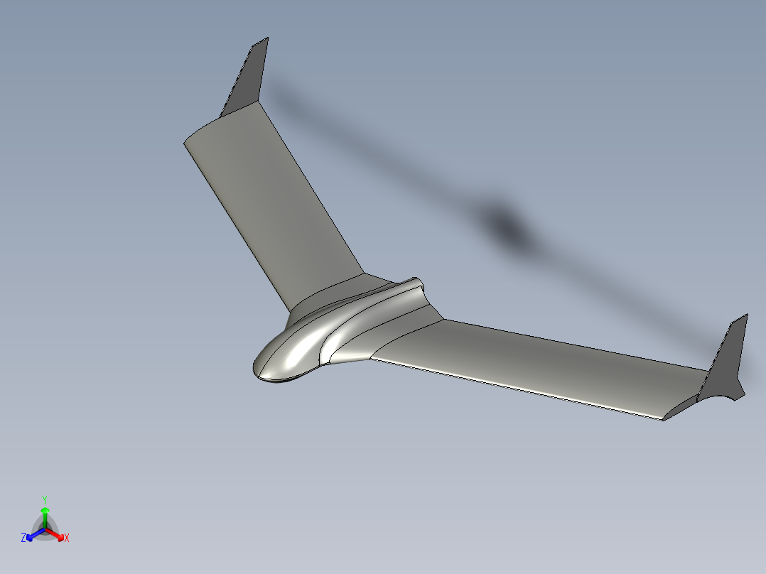 B2004157-FPV飞行翼概念正等轴测图