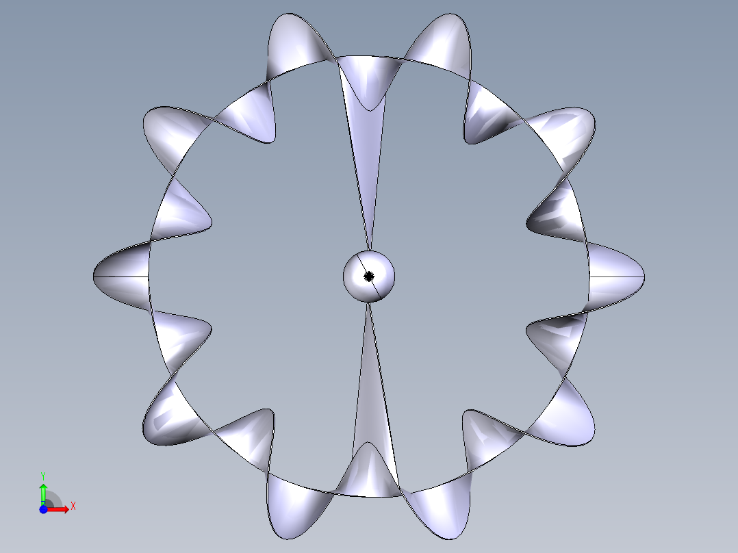 风车螺旋刀片前视图