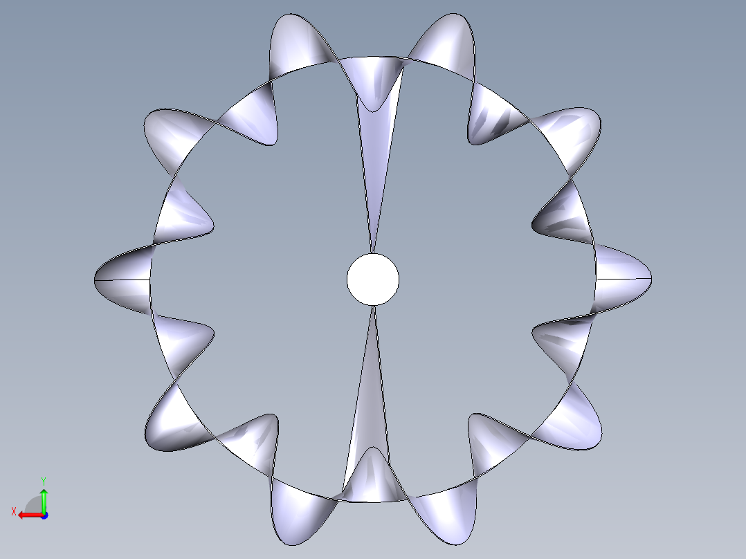 风车螺旋刀片后视图
