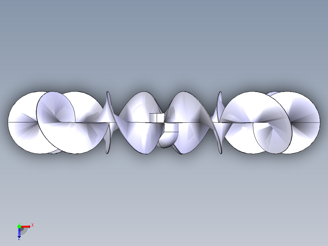 风车螺旋刀片俯视图