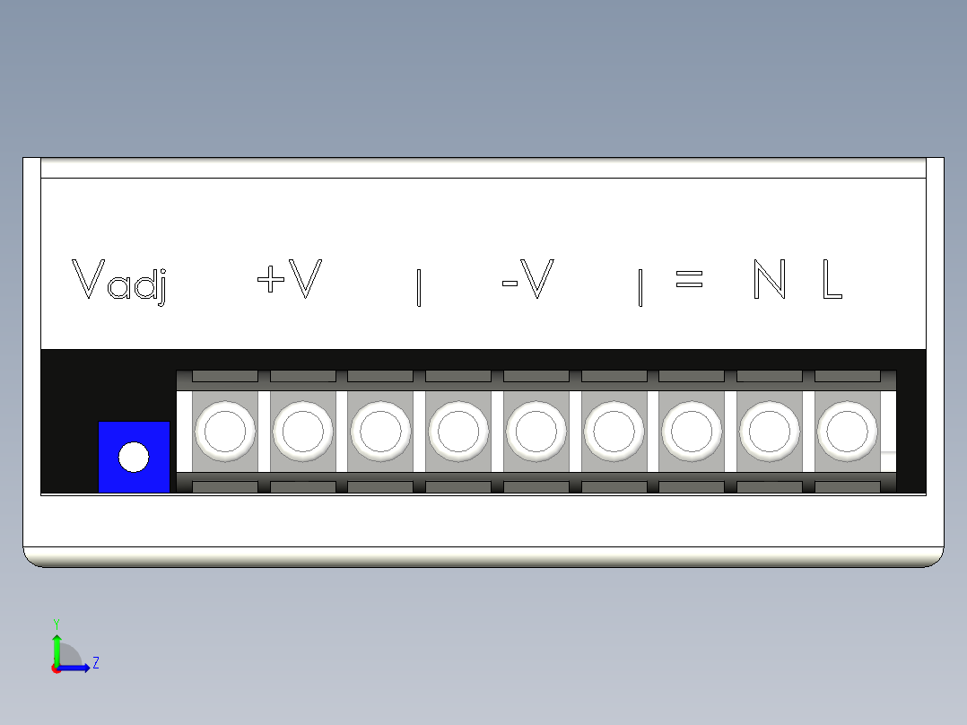 B2005214-24 VDC 13A 电源模块 meanwell左视图