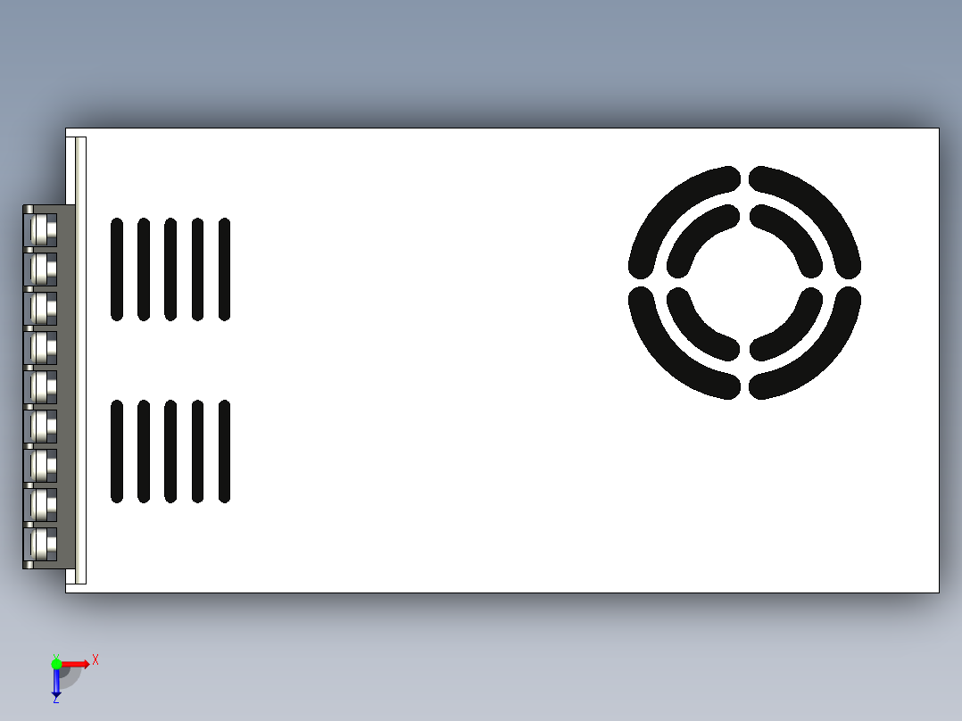 B2005214-24 VDC 13A 电源模块 meanwell俯视图