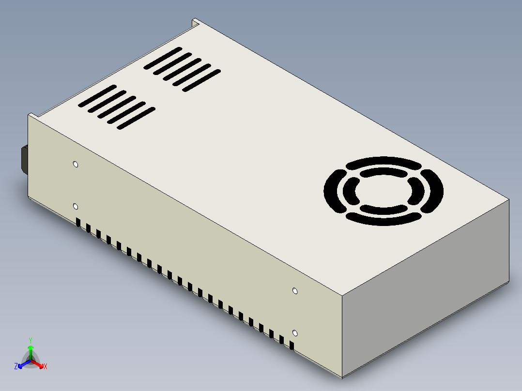 B2005214-24 VDC 13A 电源模块 meanwell正等轴测图