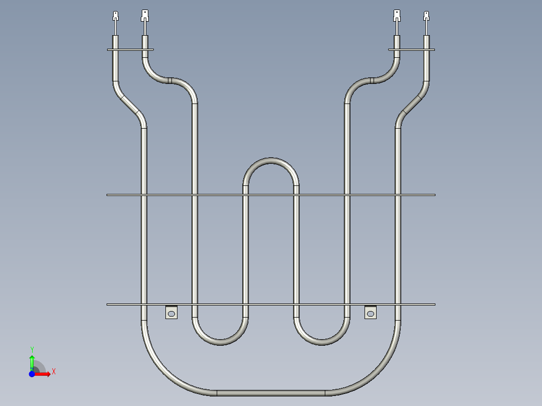 烤箱的电阻前视图