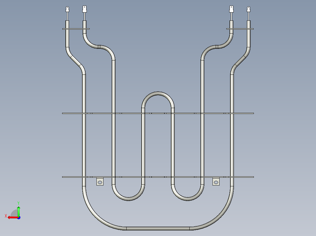 烤箱的电阻后视图