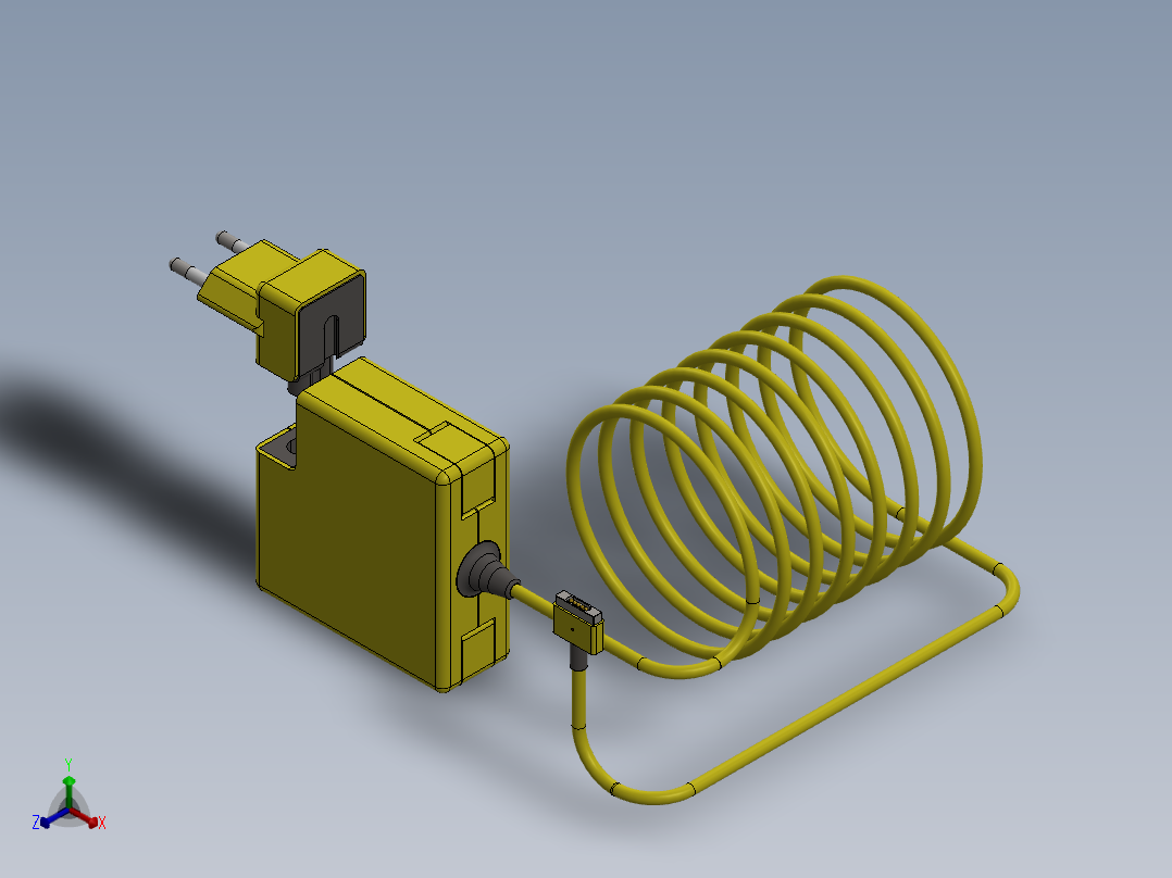 mac充电器11正等轴测图